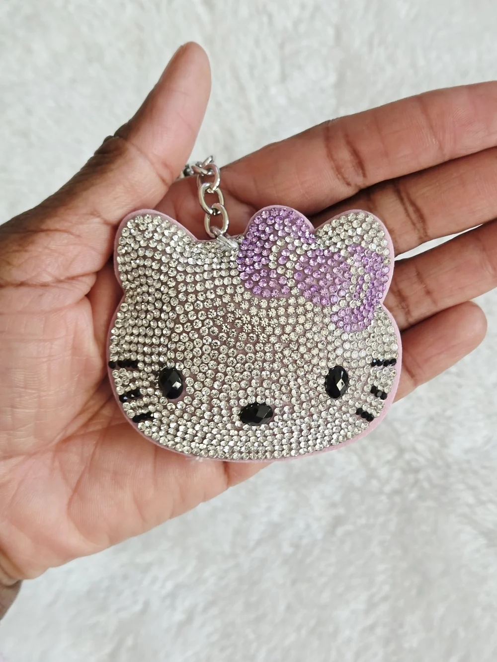 Hello Kitty Light Purple Keychain with Bow Bag Charm